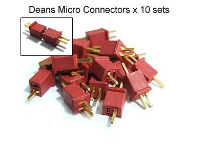 Deans style Micro connector Plugs x 10 pairs